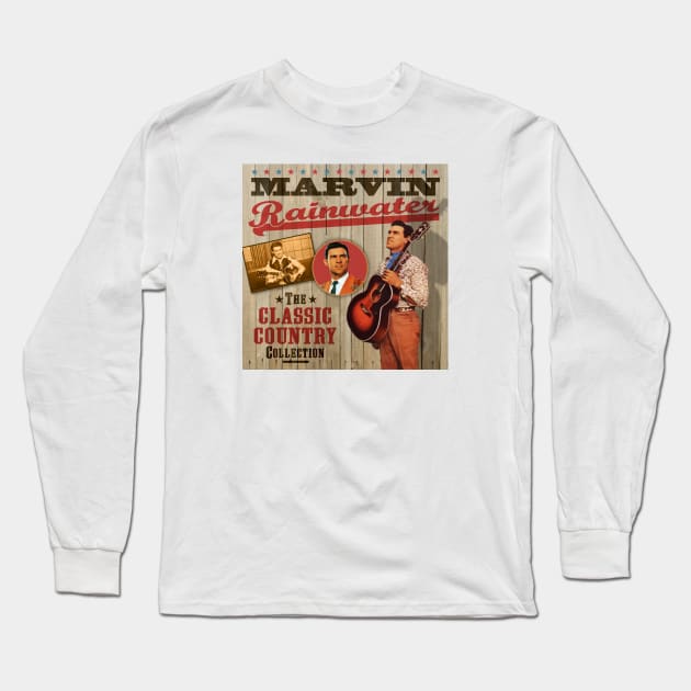 Marvin Rainwater - The Classic Country Collection Long Sleeve T-Shirt by PLAYDIGITAL2020